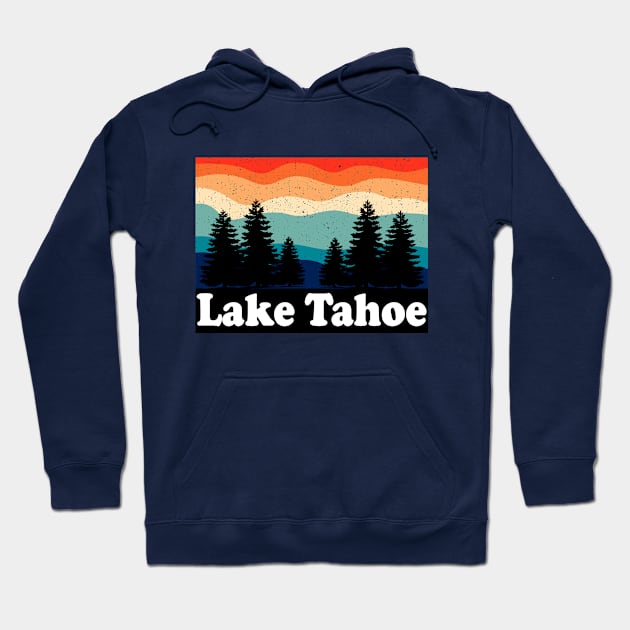 Vintage Lake Tahoe Forest Camping Hoodie by ChadPill